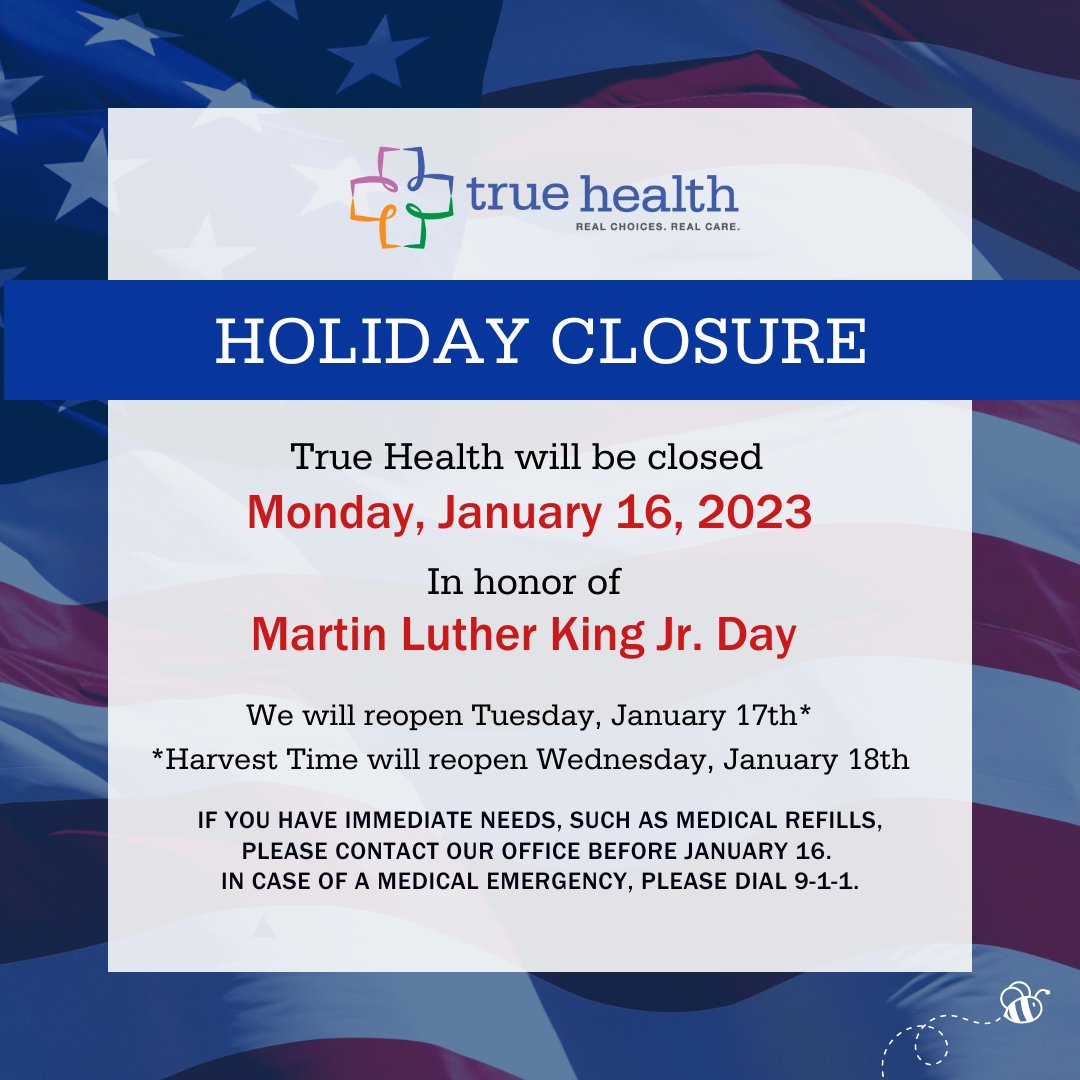 Closure Notice: MLK Day